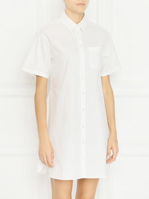 Платье-рубашка с короткими рукавами BOUTIQUE MOSCHINO - МодельВерхНиз