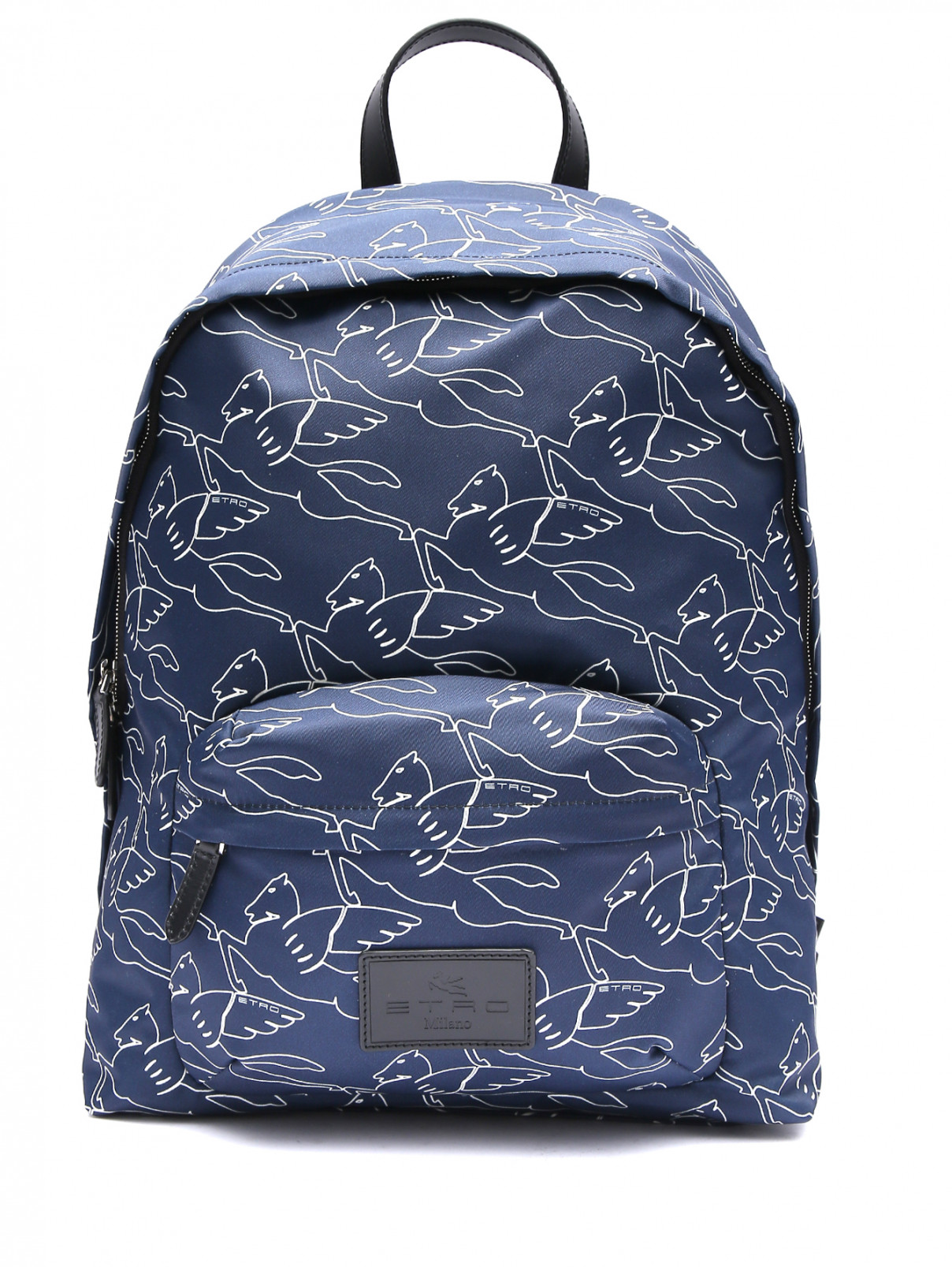Рюкзак из текстиля с узором Etro  –  Общий вид  – Цвет:  Синий