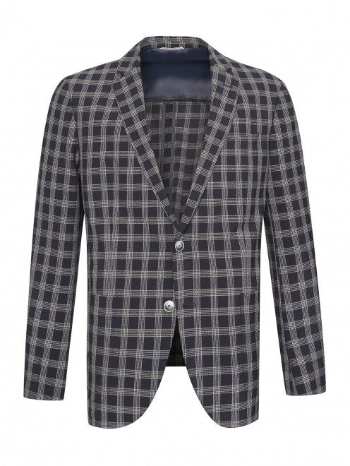 Пиджак из шерсти с узором Hugo Boss - Общий вид