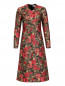 Платье из шелка с цветочным узором Vilshenko  –  Общий вид