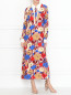 Платье-макси с цветочным узором и контрастной отделкой Vivetta  –  МодельОбщийВид