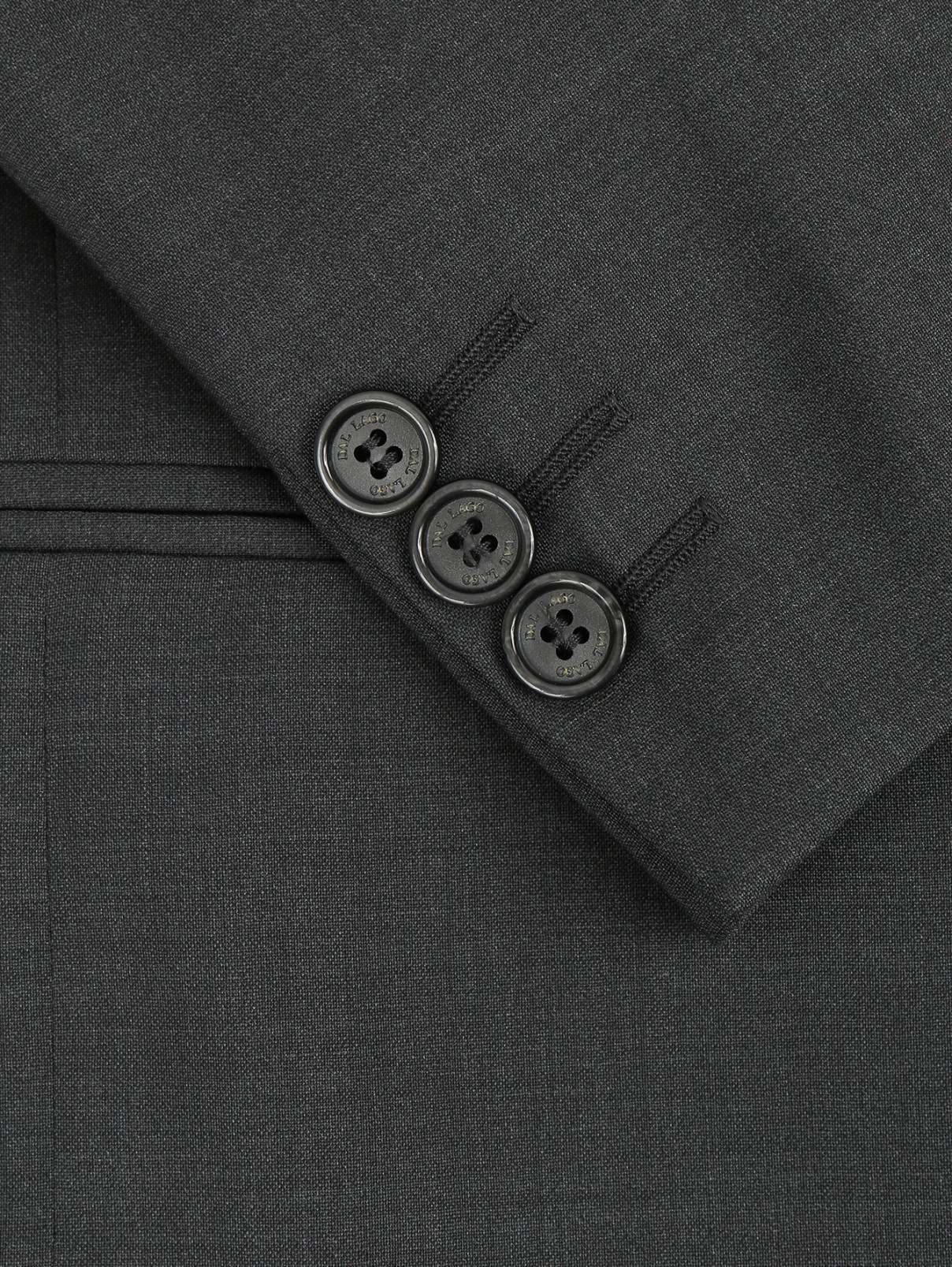 Пиджак классический из шерсти Dal Lago  –  Деталь1  – Цвет:  Серый