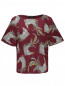 Блуза из шелка свободного кроя с узором Weekend Max Mara  –  Общий вид