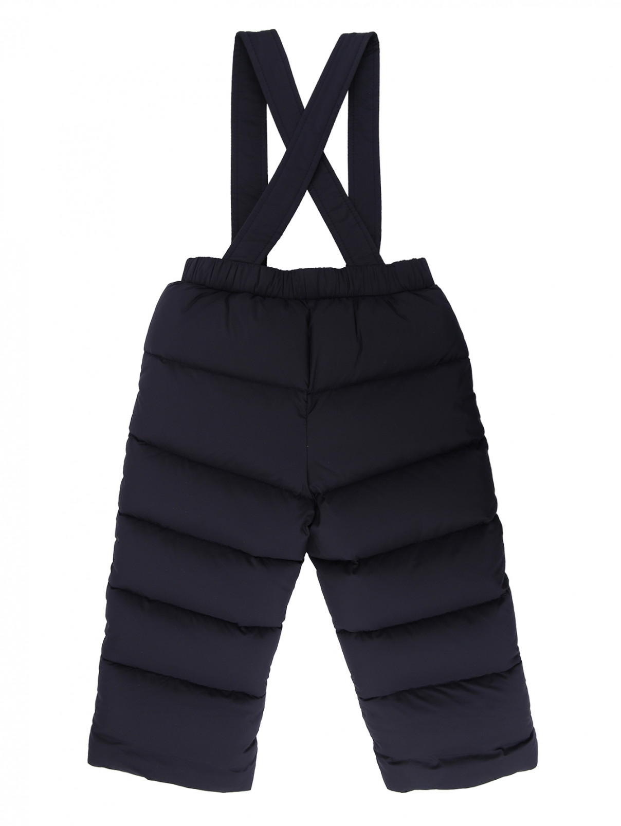 Утепленный стеганый комбинезон Moncler  –  Обтравка1  – Цвет:  Синий