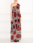 Платье-макси с узором асимметричного кроя Moschino Cheap&Chic  –  Модель Общий вид