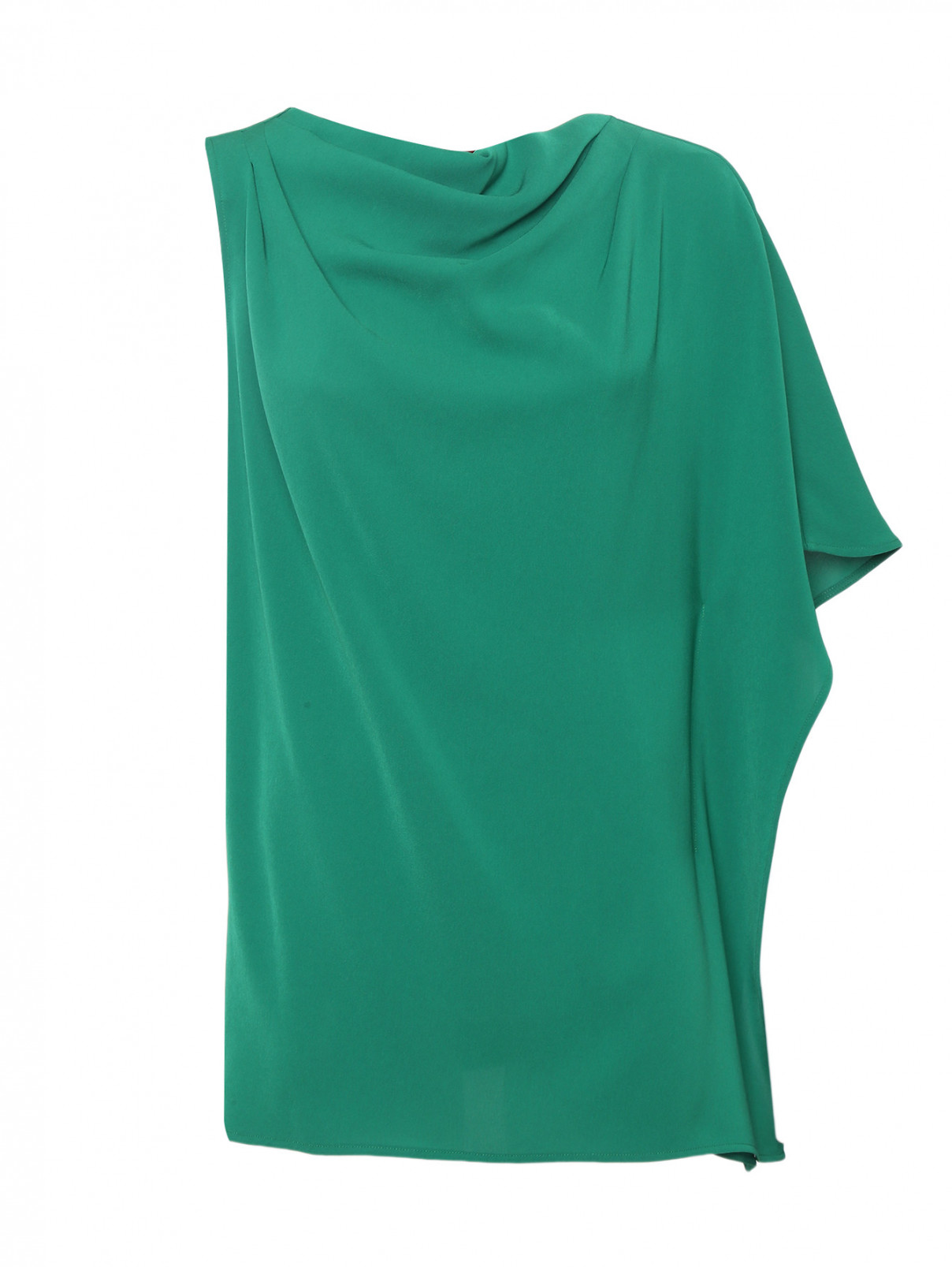 Блуза асимметричная Max Mara  –  Общий вид  – Цвет:  Зеленый