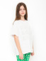 Хлопковая футболка с аппликацией Dolce & Gabbana  –  МодельВерхНиз