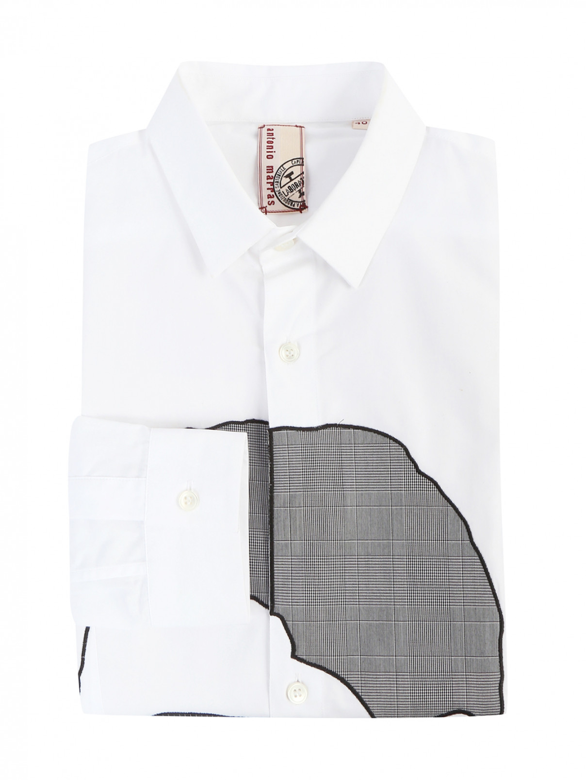 Рубашка из хлопка с вышивкой Antonio Marras  –  Общий вид  – Цвет:  Белый