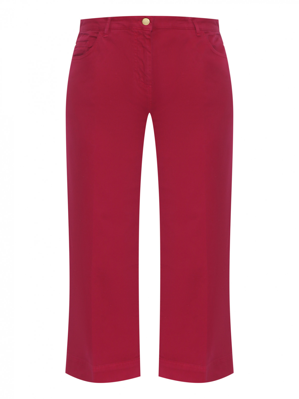 Укороченные брюки прямого кроя Persona by Marina Rinaldi  –  Общий вид  – Цвет:  Красный