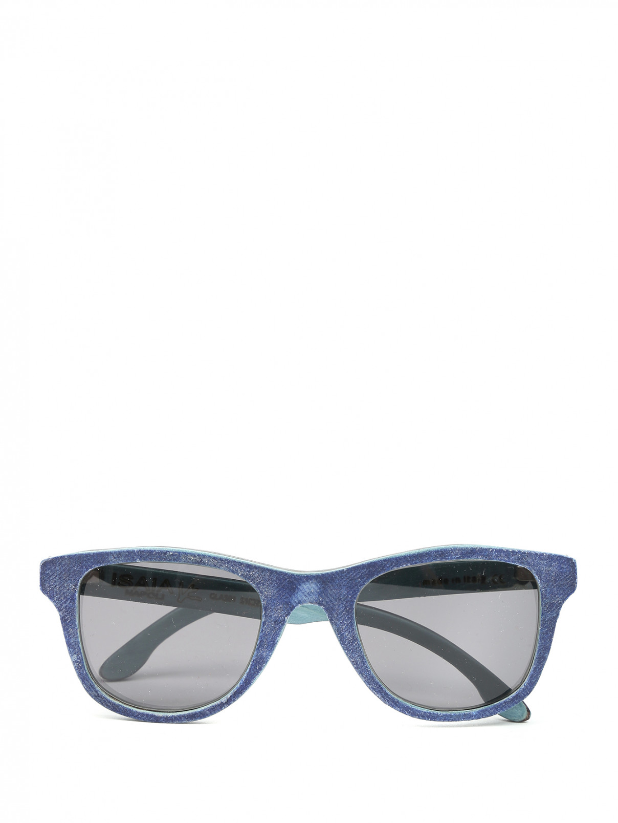 Солнцезащитные очки в оправе из дерева Isaia  –  Общий вид  – Цвет:  Синий