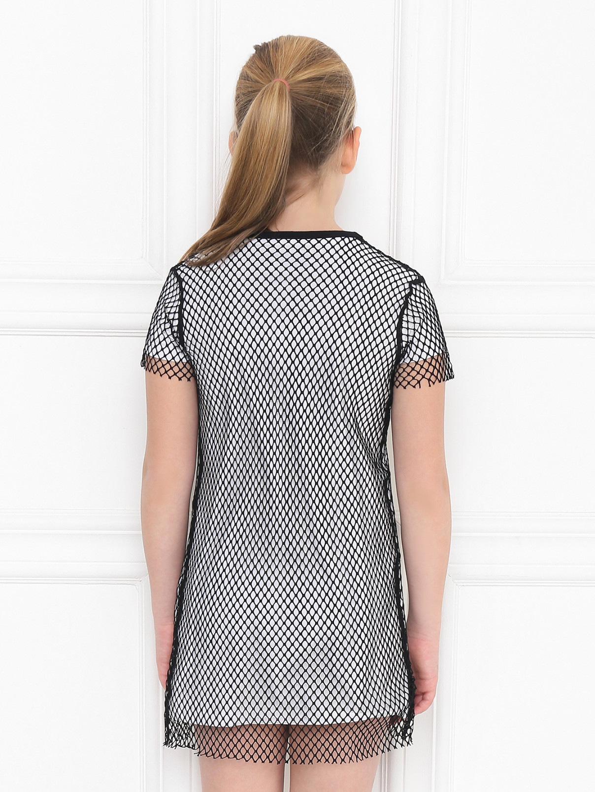 Платье трикотажное с накидкой Gaelle  –  МодельВерхНиз1  – Цвет:  Черный