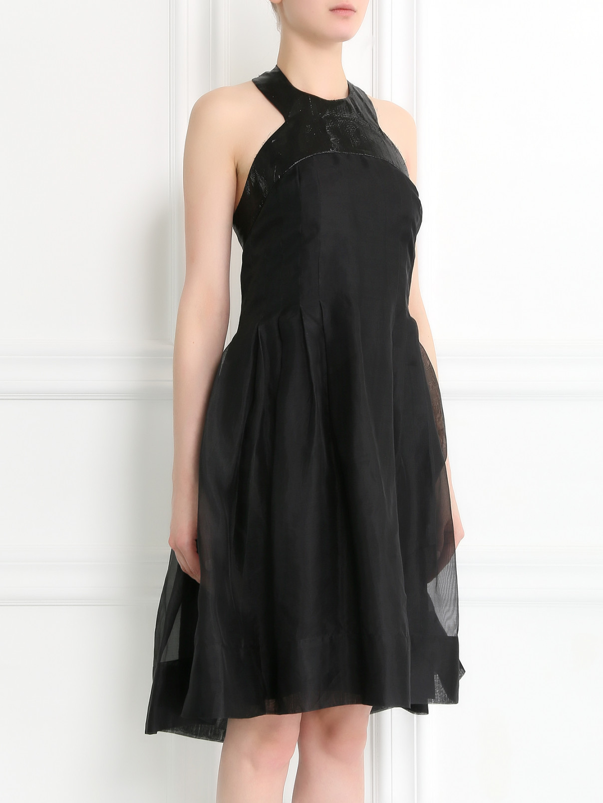 Платье из шелка Rue du Mail  –  Модель Верх-Низ  – Цвет:  Черный