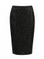 Юбка из смешанной шерсти с вставками из шелка Donna Karan  –  Общий вид
