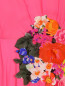 Платье-макси из шелка с цветочным узором Alberta Ferretti  –  Деталь