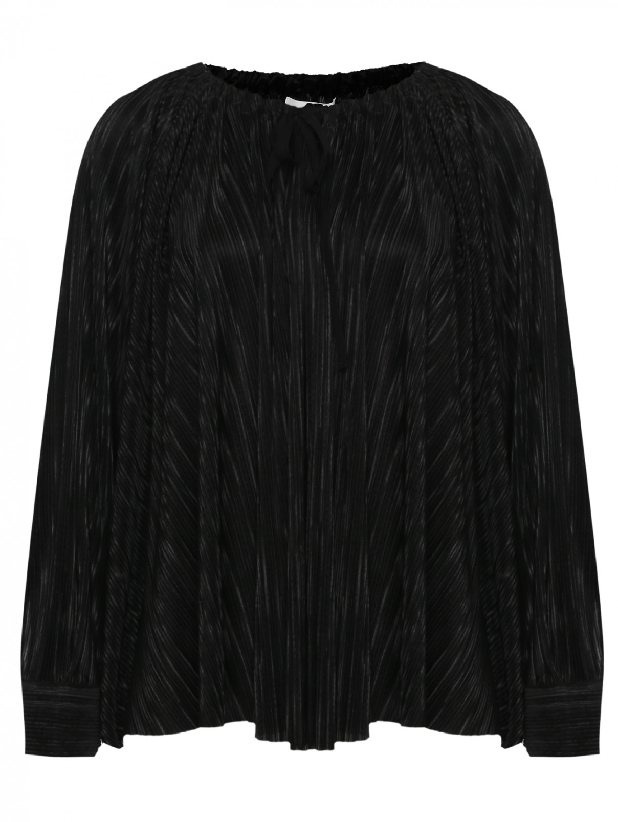 Блуза свободного кроя MM6  –  Общий вид  – Цвет:  Черный