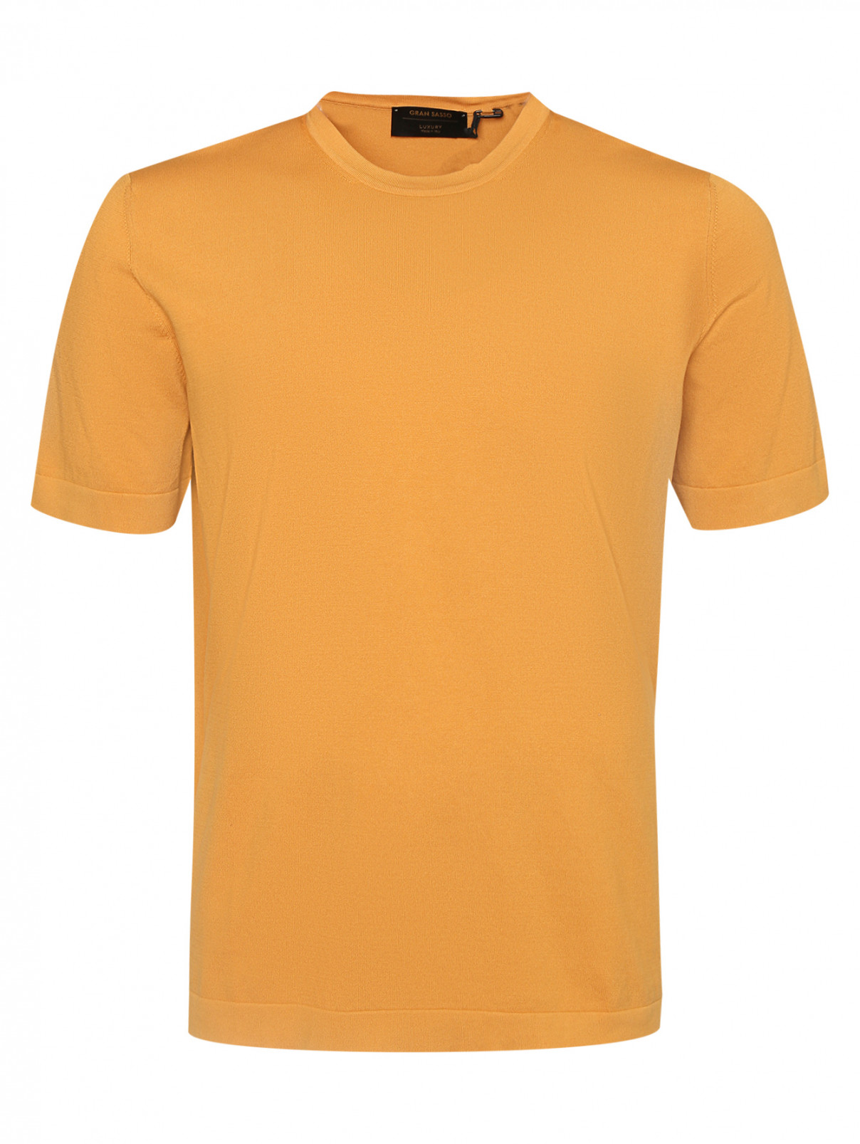 Джемпер из хлопка с короткими рукавами Gran Sasso  –  Общий вид  – Цвет:  Оранжевый