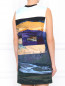 Платье из хлопка с узором Alexander McQueen  –  Модель Верх-Низ1