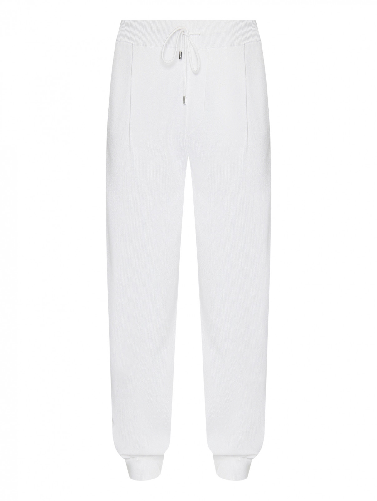 Трикотажные брюки с карманами Malo  –  Общий вид  – Цвет:  Белый