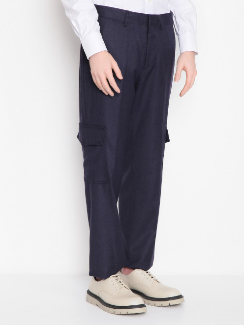 Брюки-карго из шерсти LARDINI - МодельВерхНиз