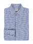 Рубашка из льна с узором "клетка" Armani Collezioni  –  Общий вид