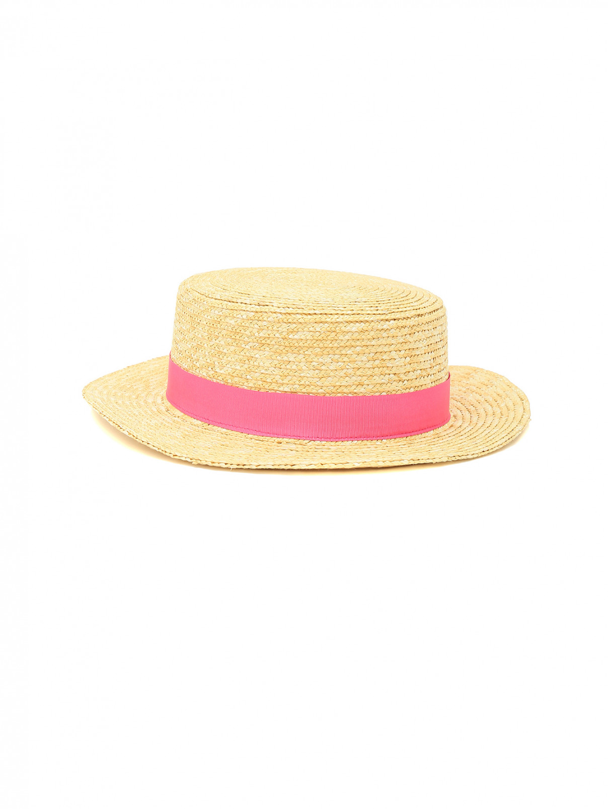Шляпа из соломы с лентой Il Gufo  –  Общий вид  – Цвет:  Желтый