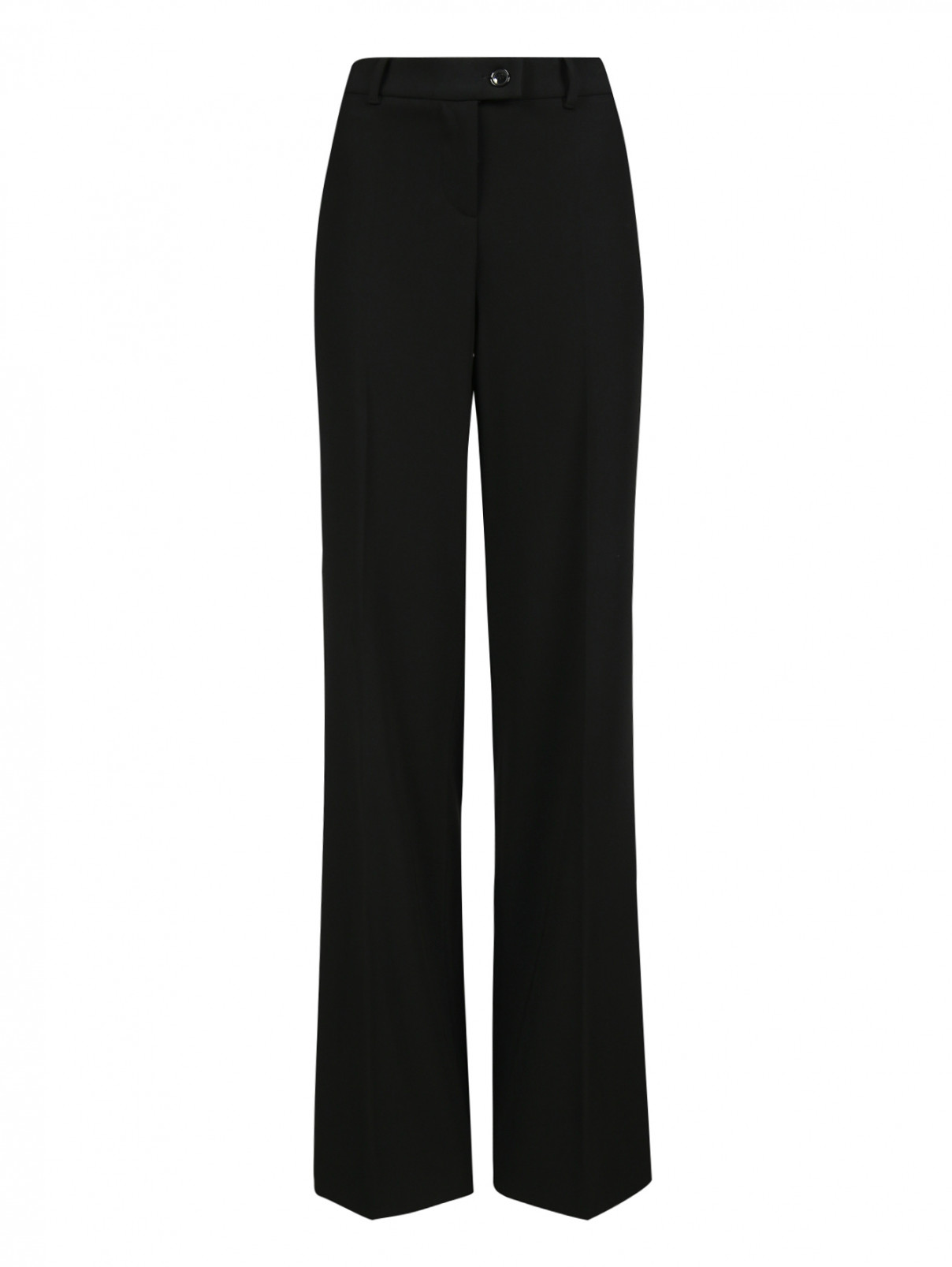 Широкие брюки прямого кроя Moschino Cheap&Chic  –  Общий вид  – Цвет:  Черный