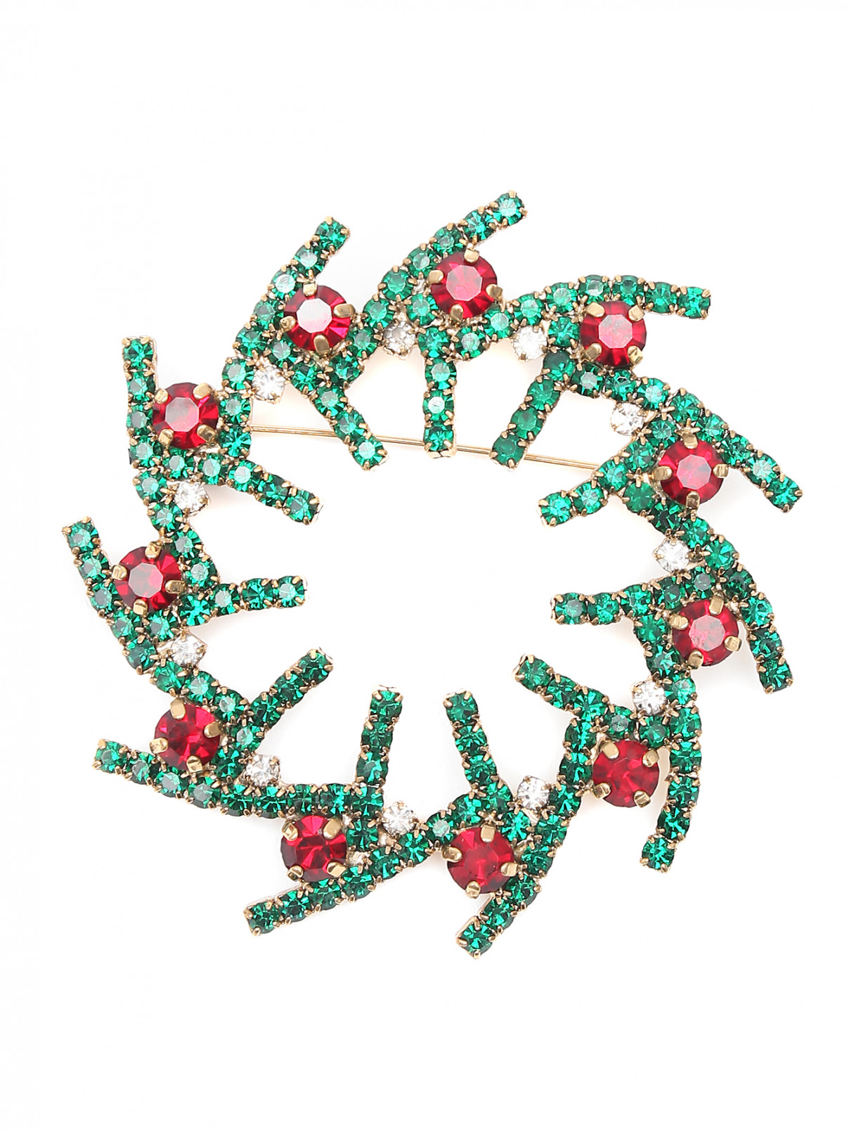 Брошь, декорированная кристаллами Weekend Max Mara  –  Общий вид  – Цвет:  Мультиколор
