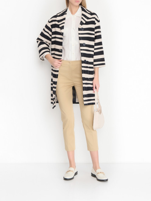 Укороченные брюки из хлопка Weekend Max Mara - МодельОбщийВид