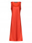 Атласное платье минималистичного кроя Marina Rinaldi  –  Общий вид