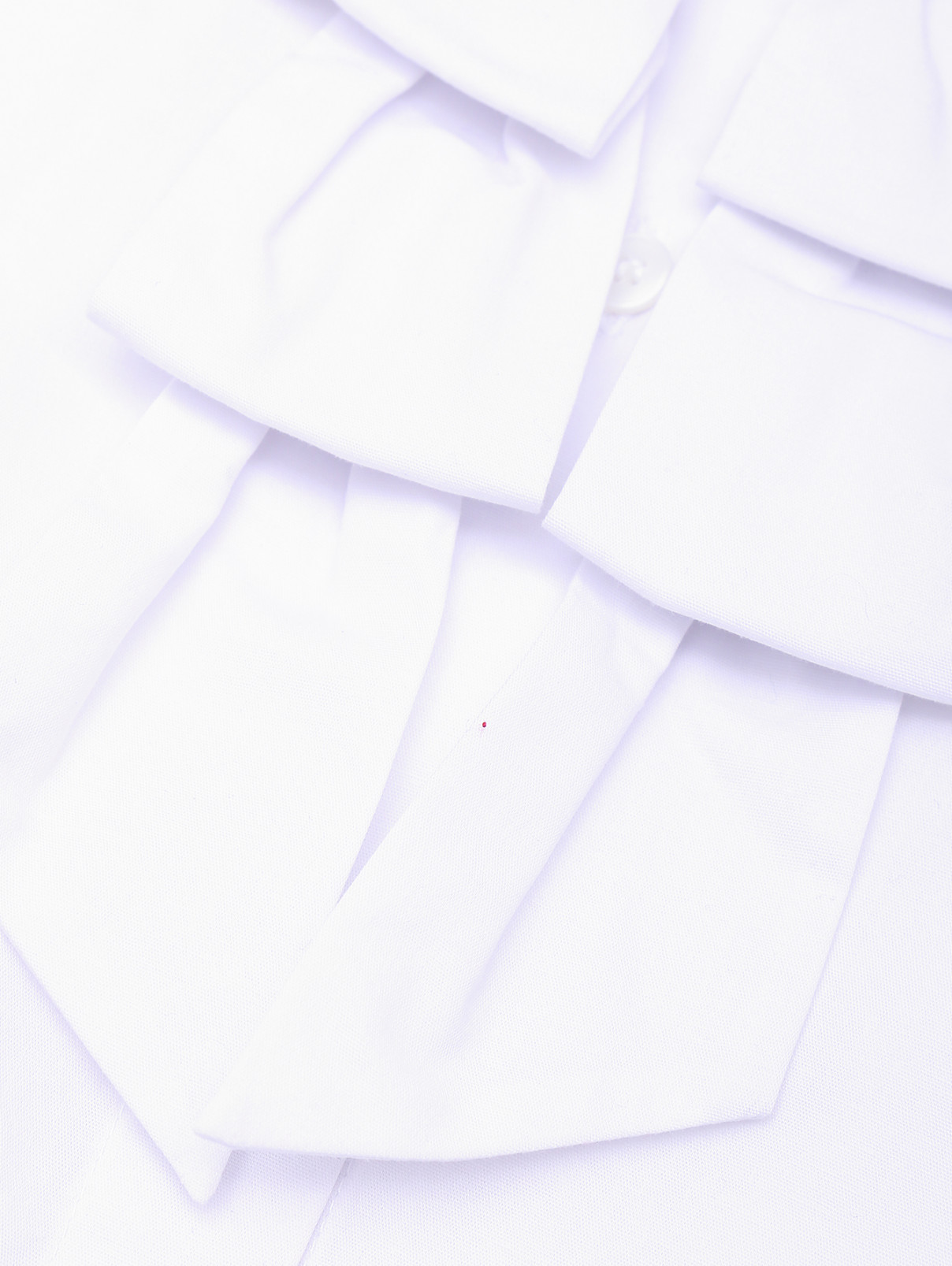 Блуза из хлопка с жабо Val Max  –  Деталь  – Цвет:  Белый