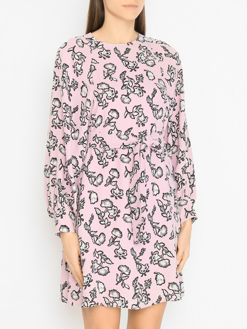 Платье свободного кроя с поясом Weekend Max Mara - МодельВерхНиз