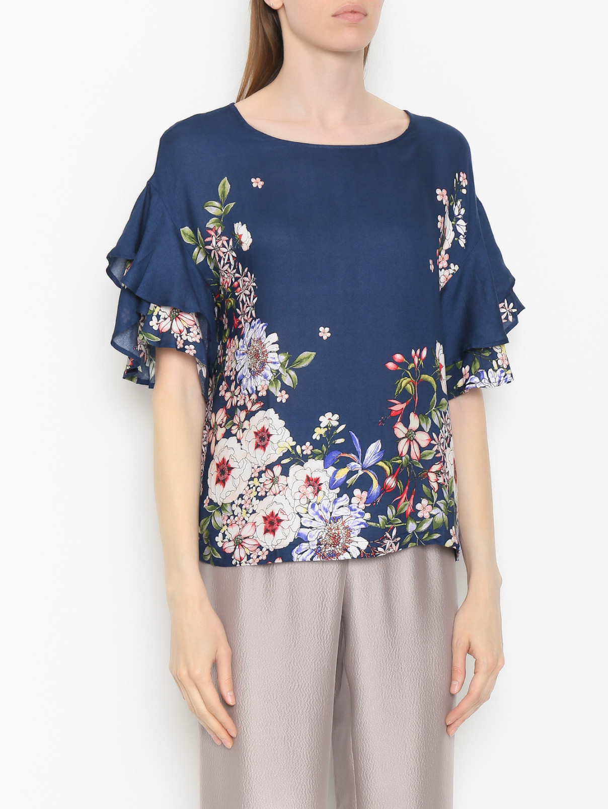 Блуза с цветочным узором S.Oliver  –  МодельВерхНиз
