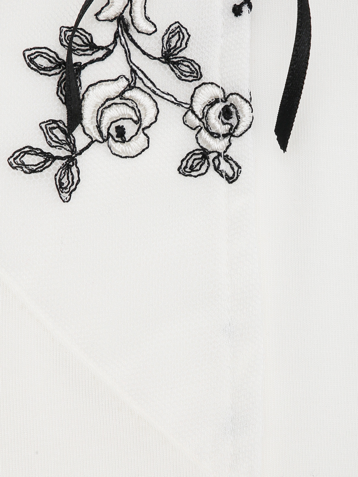 Пижама трикотажная с кружевом La Perla  –  Деталь  – Цвет:  Белый