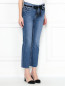 Укороченные джинсы с контрастным поясом Paige  –  МодельВерхНиз