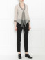 Блуза из шелка с запахом и узором "полоска" Jean Paul Gaultier  –  Модель Общий вид