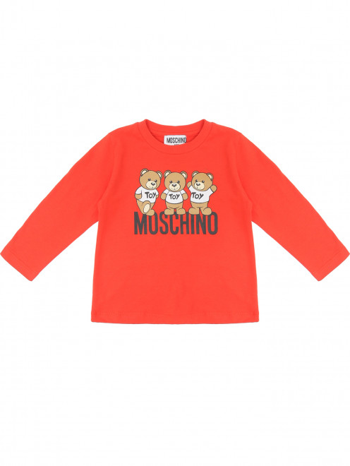 Лонгслив из фактурного хлопка Moschino - Общий вид