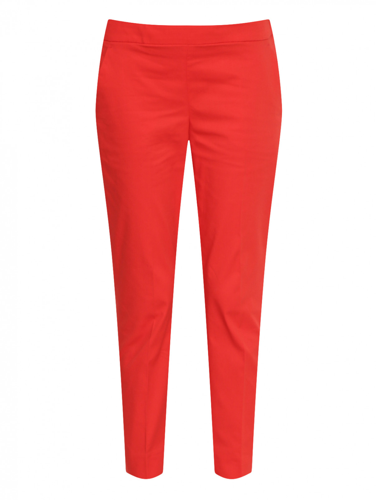 Укороченные брюки из хлопка Max&Co  –  Общий вид  – Цвет:  Красный