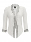 Блуза из шелка с запахом и узором "полоска" Jean Paul Gaultier  –  Общий вид