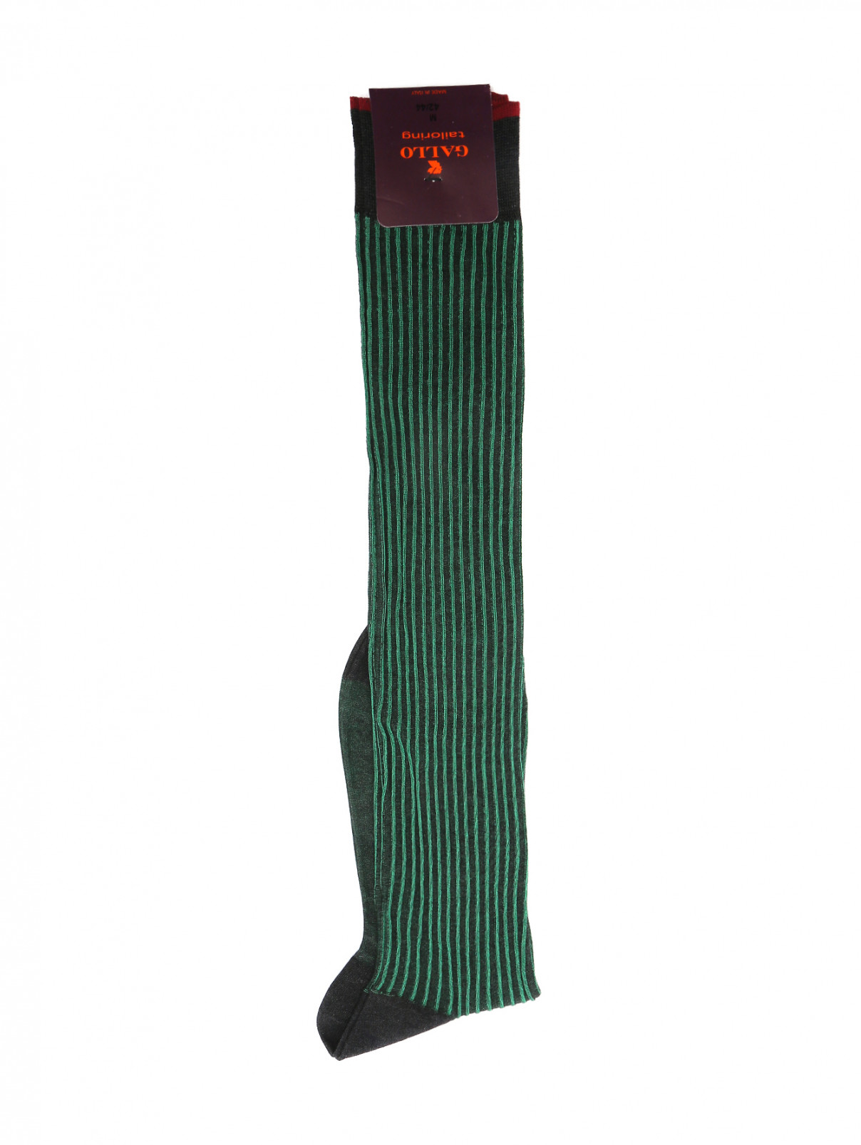 Носки из хлопка с узором Gallo  –  Общий вид  – Цвет:  Зеленый