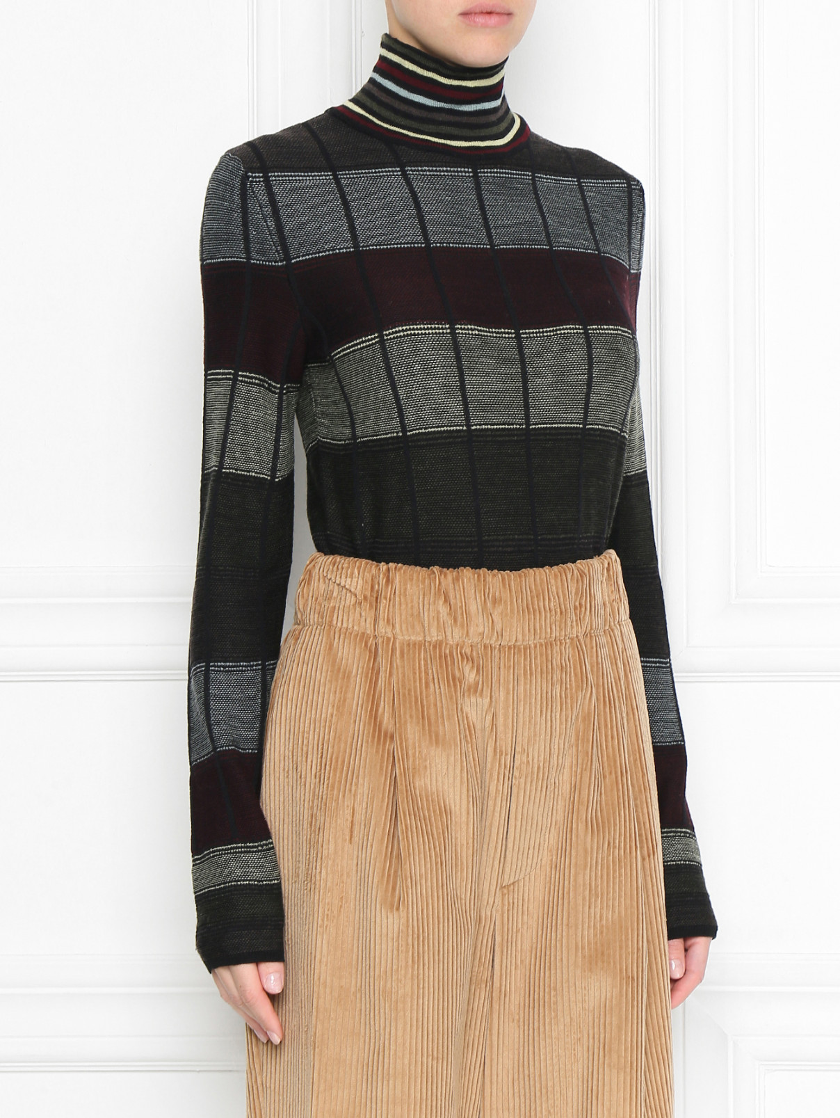 Водолазка из шерсти с рисунком Antonio Marras  –  МодельВерхНиз  – Цвет:  Красный