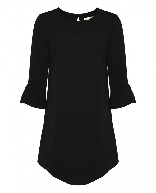 Маленькое черное платье с воланами на рукавах Merсi - Общий вид