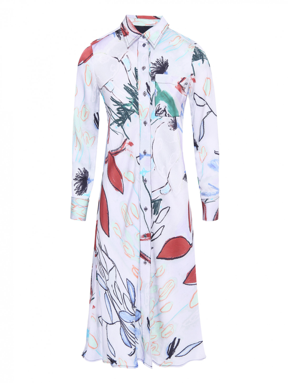 Платье-рубашка из вискозы Paul Smith  –  Общий вид  – Цвет:  Узор