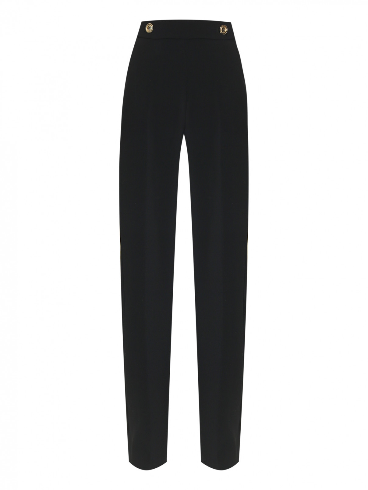 Расклешенные брюки с карманами PINKO  –  Общий вид  – Цвет:  Черный