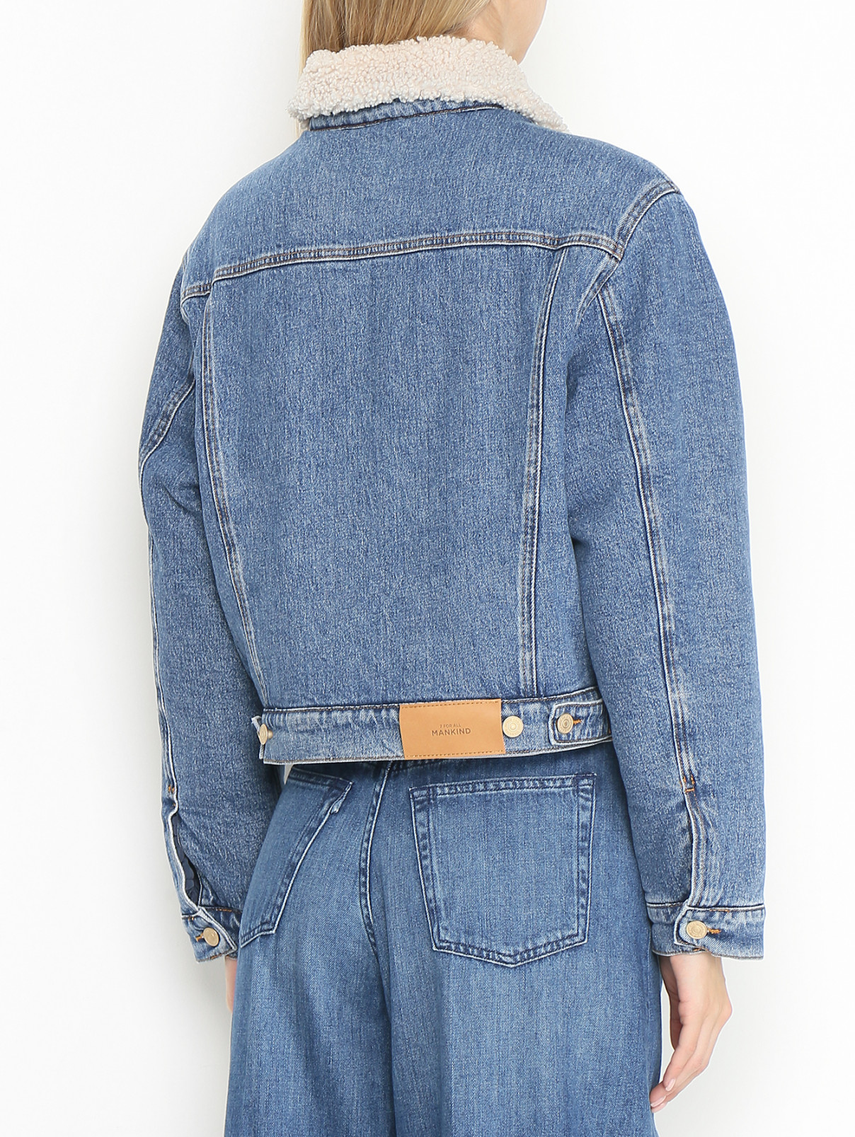 Утепленная куртка из денима 7 For All Mankind  –  МодельВерхНиз2  – Цвет:  Синий