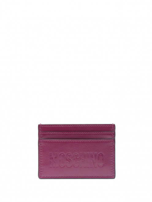 Кошелек для карт из кожи с логотипом  Moschino - Общий вид