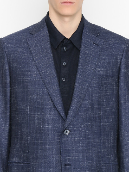Пиджак из шерсти, шелка и льна - МодельОбщийВид1