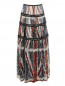 Юбка-макси из шелка с принтом и декоративными молниями Jean Paul Gaultier  –  Общий вид