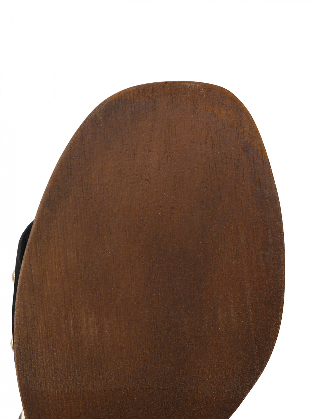 Босоножки на деревянной подошве Max&Co  –  Обтравка4  – Цвет:  Черный