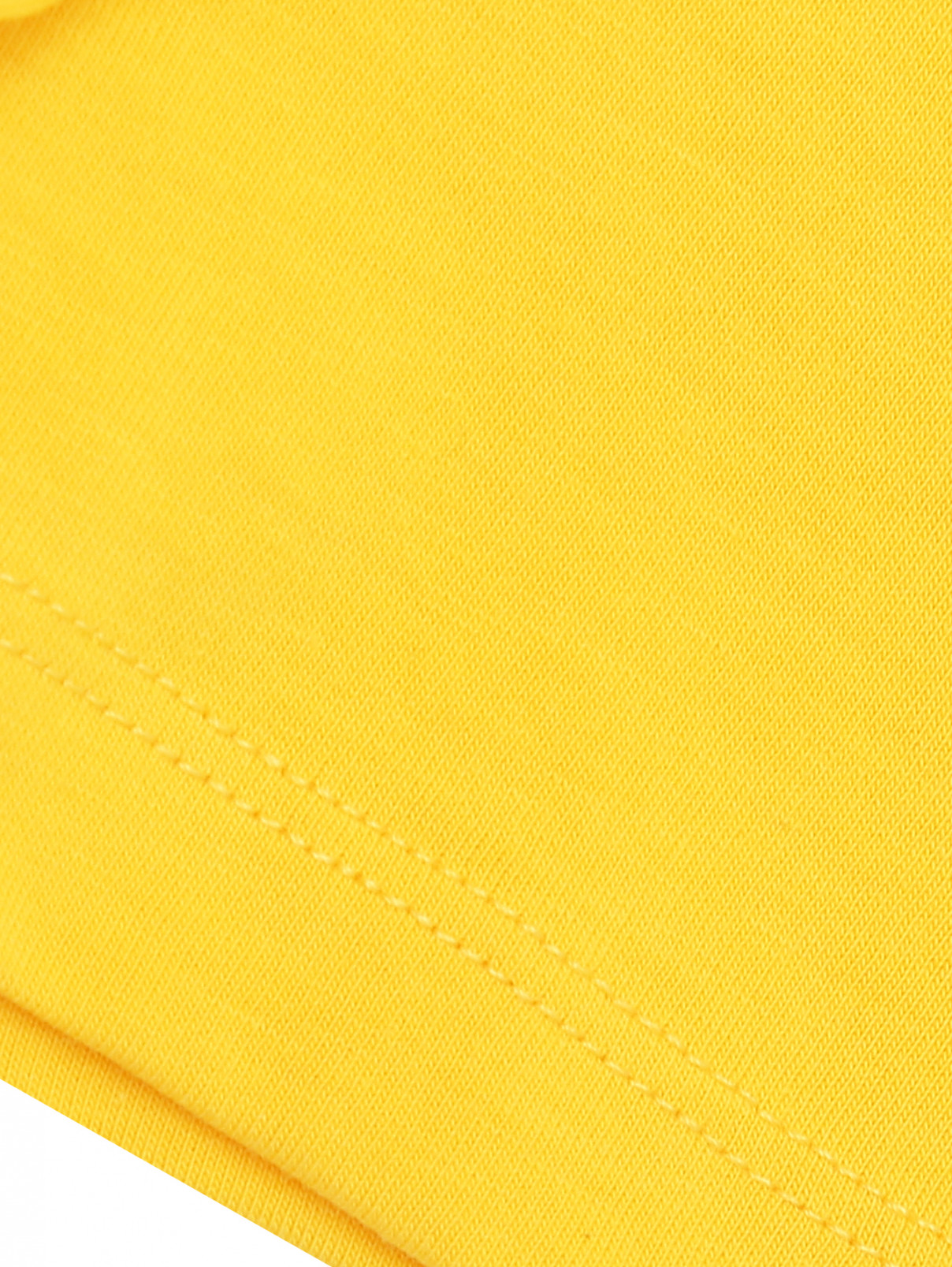 Футболка из трикотажа с принтом Bikkembergs  –  Деталь1  – Цвет:  Желтый