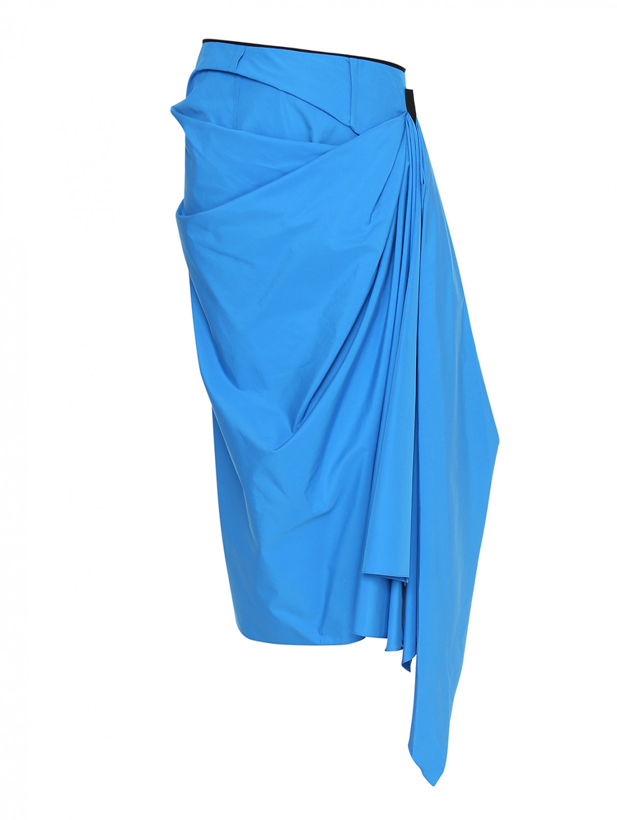 Юбка асимметричная из хлопка Marni  –  Общий вид  – Цвет:  Синий